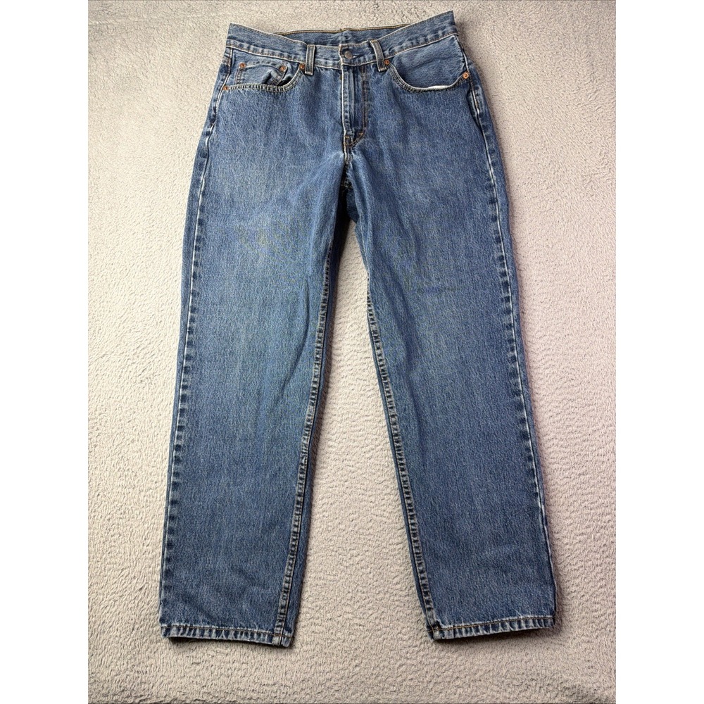 Levi's 550 Jeans Blue Mens 34x32 Straight American Med Wash Denim